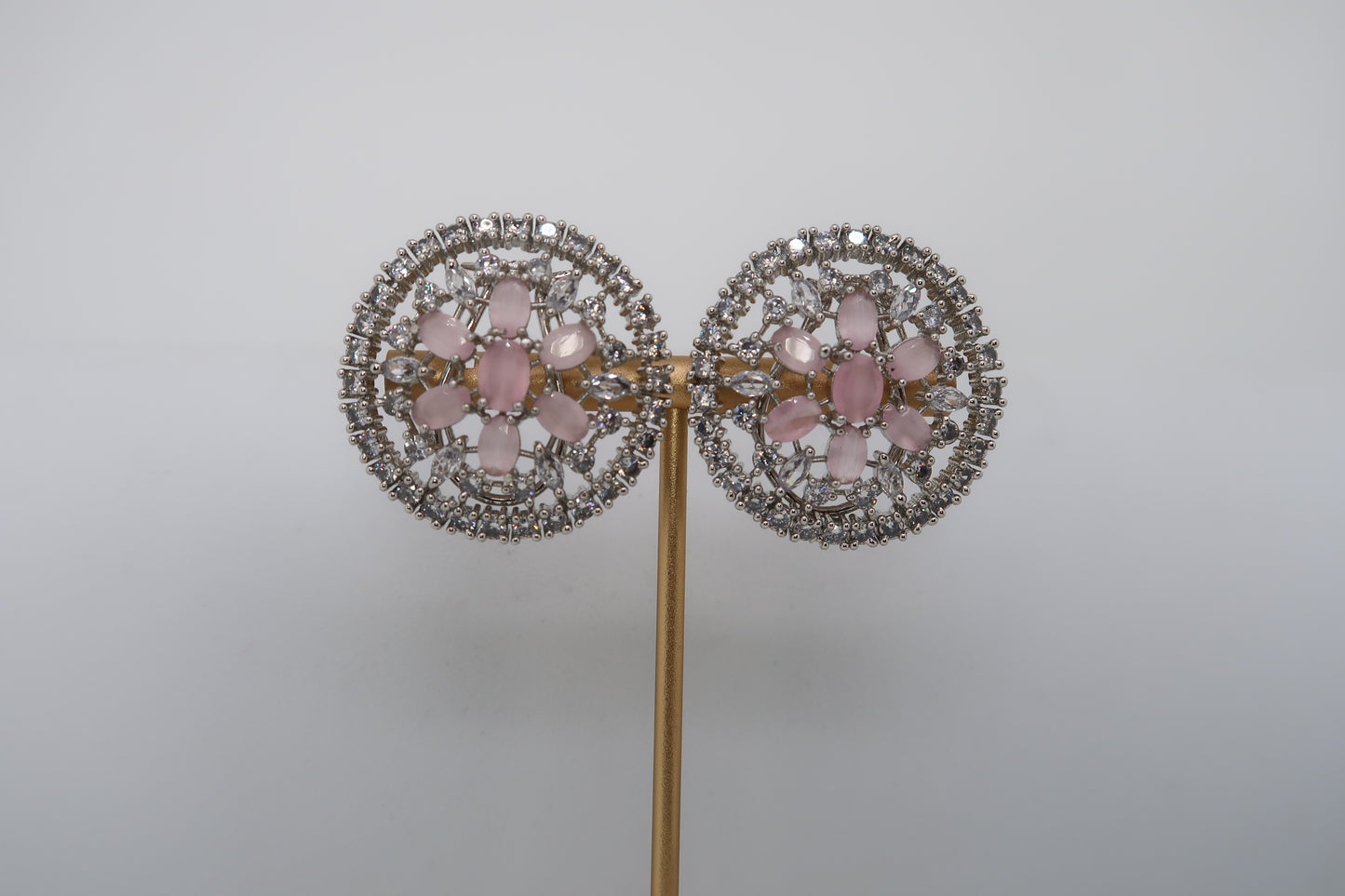 Blush Halo Studs