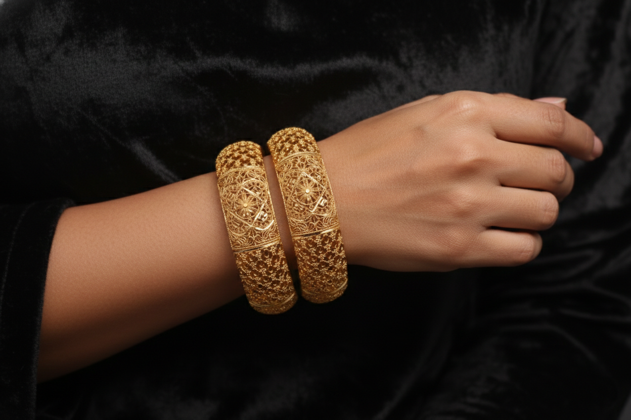 Classic Antique Broad Bangle