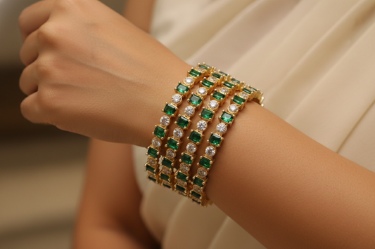 Emerald Cluster Luxe Bracelet