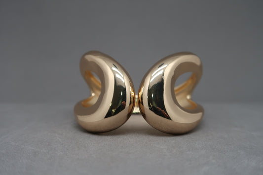Polished Gold Oval Cuff