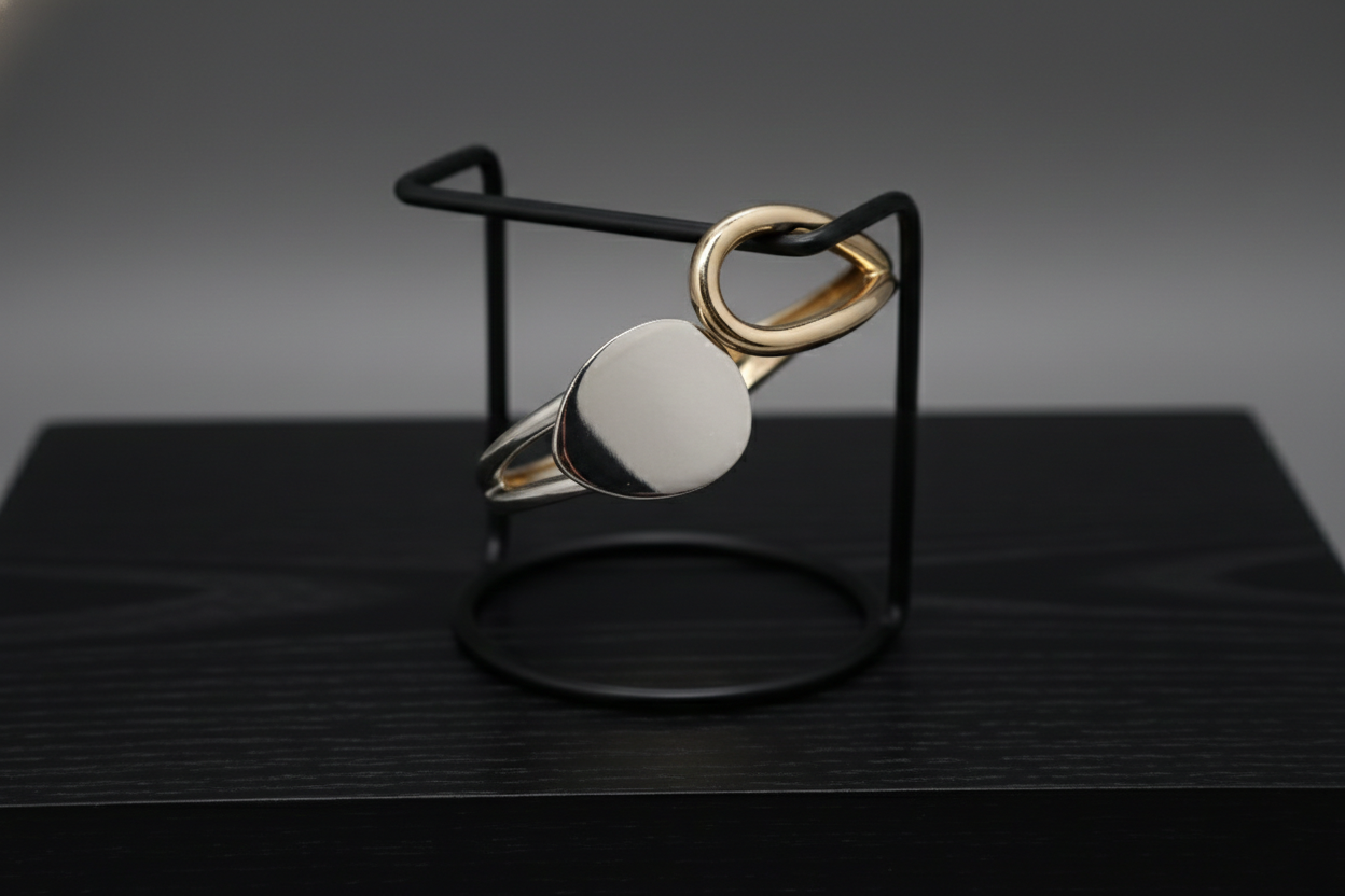 Elegant Dual Tone Minimal Cuff