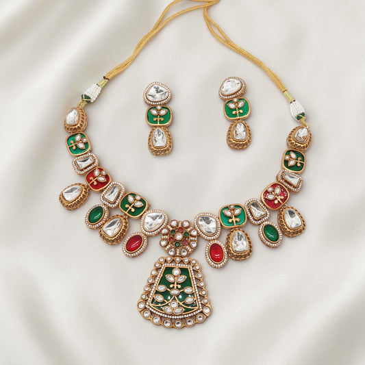 Rajsi Meenakari Haar