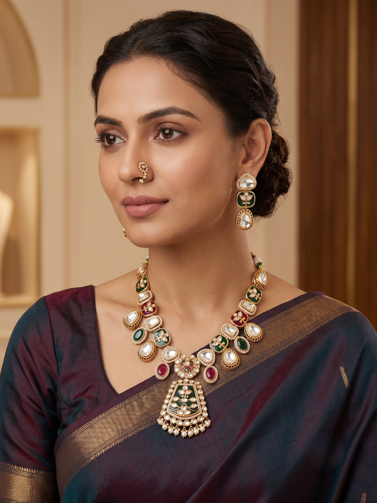 Rajsi Meenakari Haar
