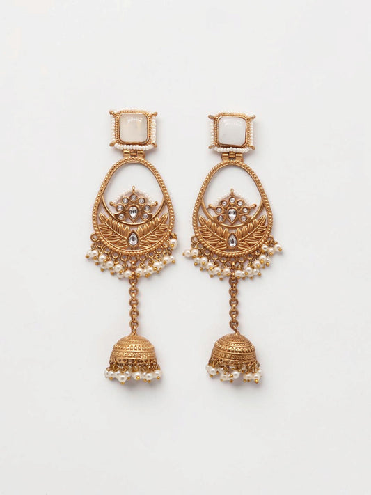 Pearl & Gold Kashmiri Jhumka
