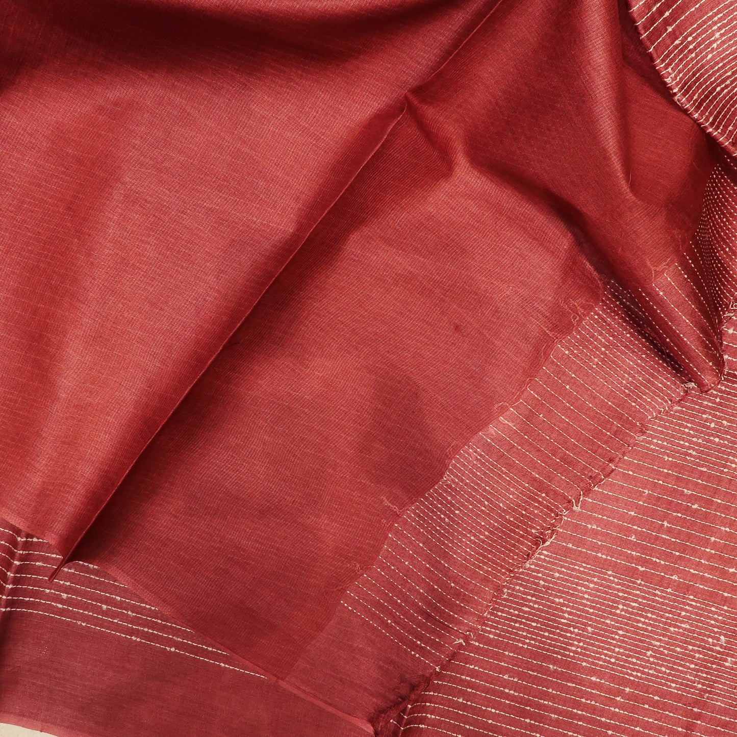 Tussar Silk Saree with All-Over Resham Stripe Weave